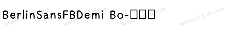 BerlinSansFBDemi Bo字体转换